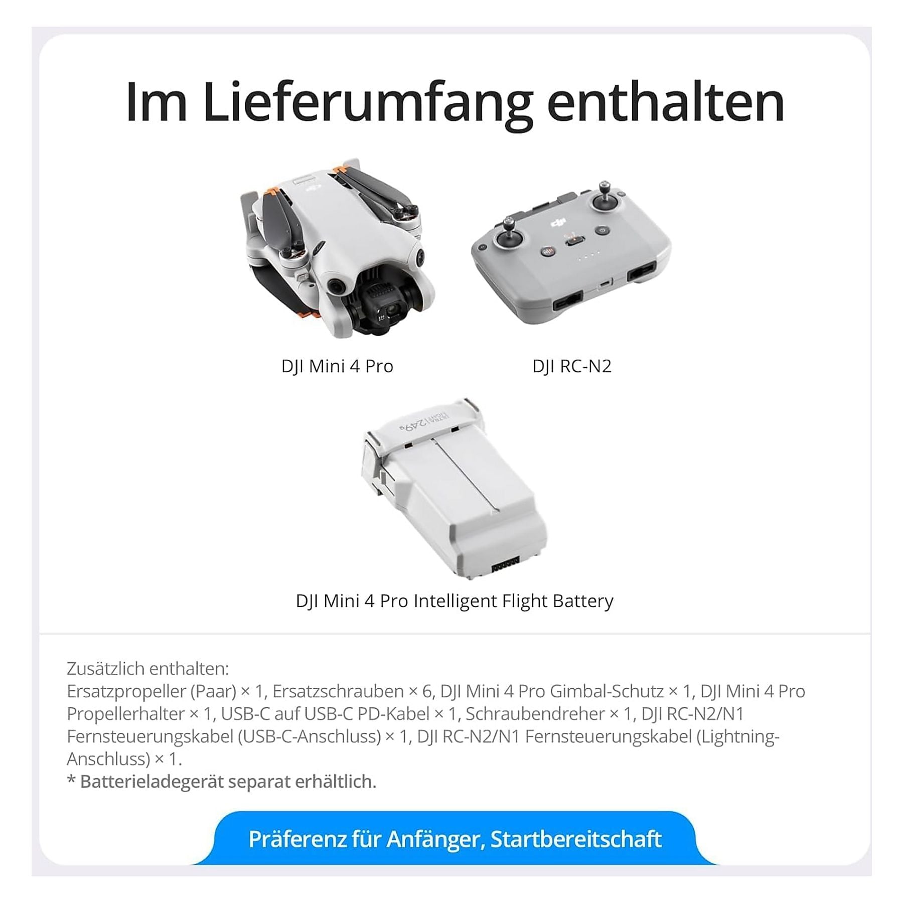 DJI Mini 4 Pro (RC-N2) Drone